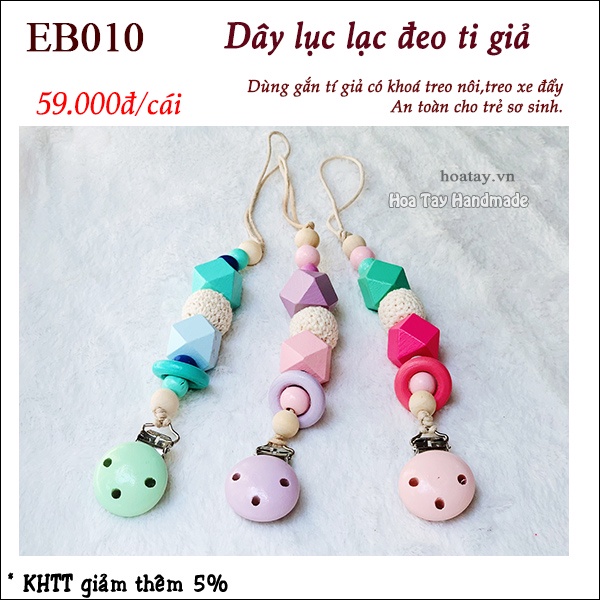 Dây lục lạc treo nôi, treo xe đẩy, trang trí sản phẩm thủ công EB010