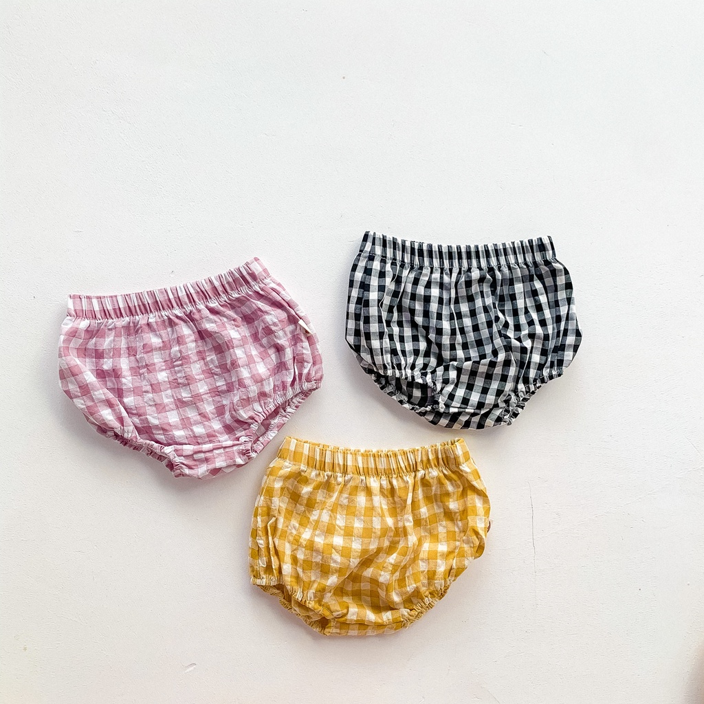 Áo hoa và Quần ngắn sọc caro phong cách mùa hè cho bé trai/ bé gái sơ sinh và tập đi