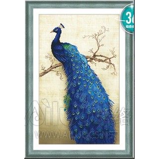 Tranh Thêu Chữ Thập 3D Khổng Tước Phú Quý 31578 (KHÁCH TỰ THÊU) KT:63X90CM