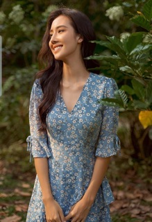 Vải voan hoa