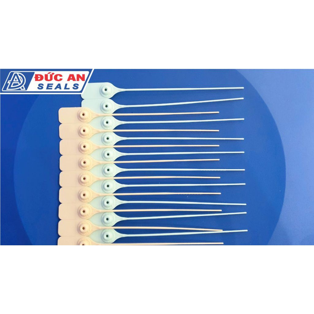 100 chiếc - Seal khóa niêm phong kẹp chì dây rút nhựa hãm thép 18cm DA29