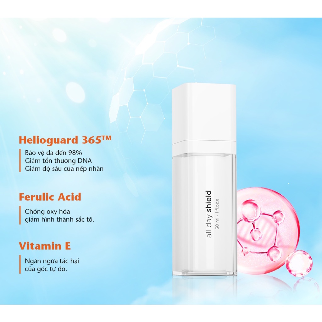 Kem chống nắng ngăn ngừa lão hóa Ekseption All day shiled SPF50+ 30ml