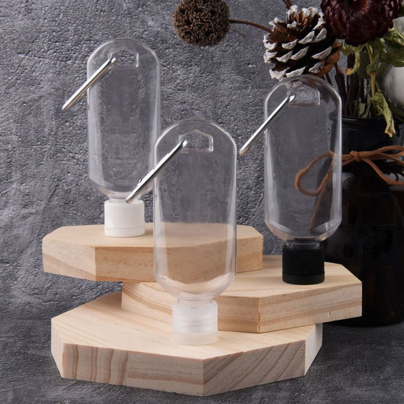 Chai Nhựa Rỗng Trong Suốt Kèm Móc Khóa Dùng Đựng Nước Rửa Tay Khi Đi Du Lịch