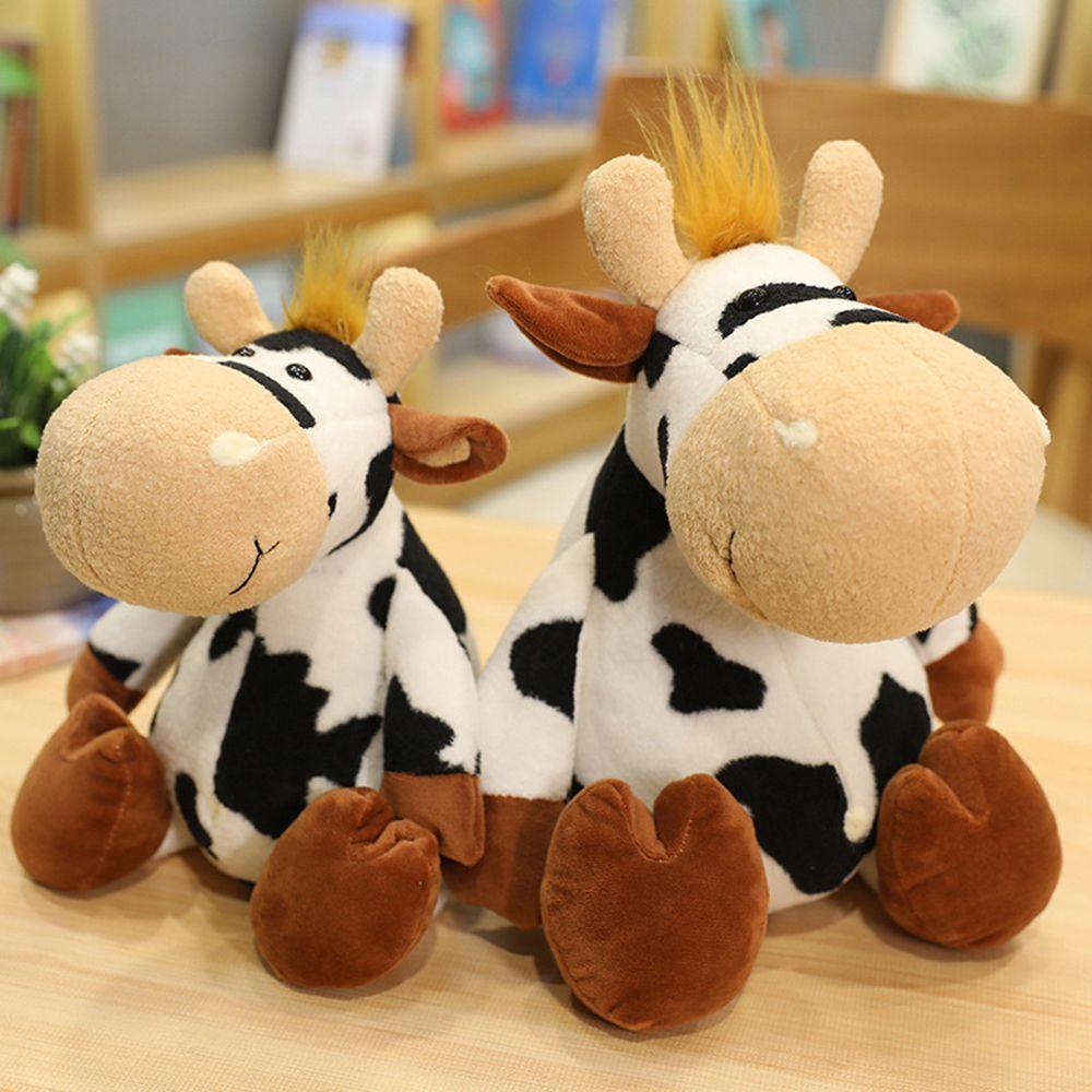 Bò Sữa Nhồi Bông Mềm Mại 20-35cm Trang Trí Ghế Sofa