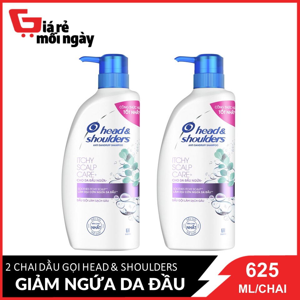 Combo 2 Dầu Gội HEAD &amp; SHOULDERS Cho Da Đầu Ngứa 625ml