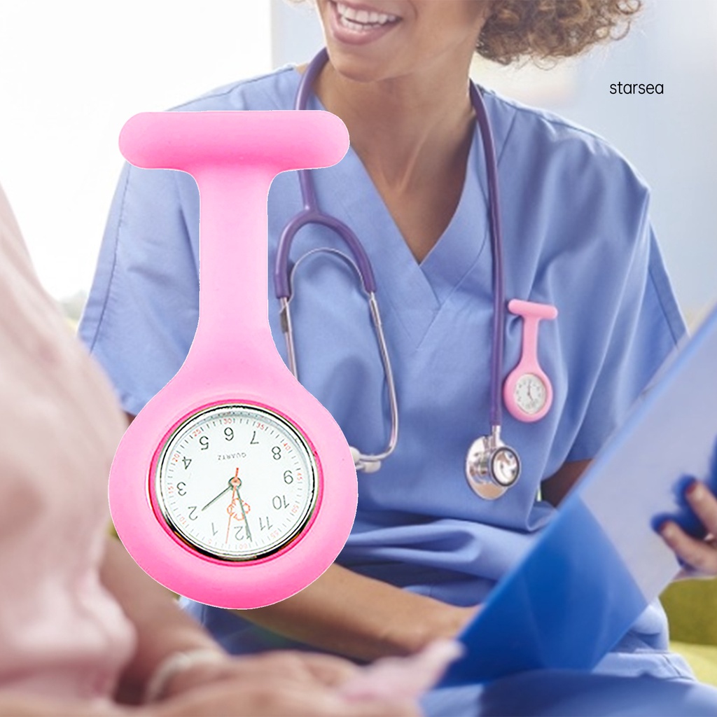 Đồng hồ quả quýt dây silicone cho y tá