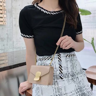 [7 MÀU HOT] TÚI VUÔNG MINI KHOÁ OVAL SIÊU HOT