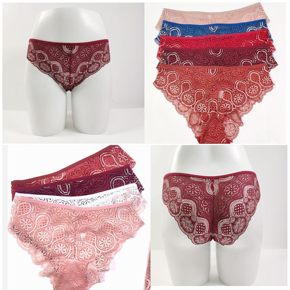 Quần Lót Lưng Thấp Phối Ren Nâng Mông Quyến Rũ Cho Nữ