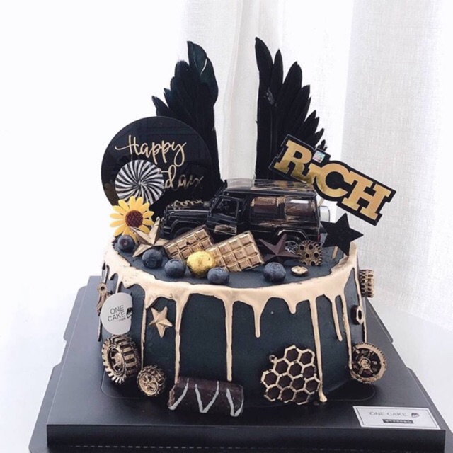 Xe oto jeep nhựa trang trí bánh, làm đồ chơi