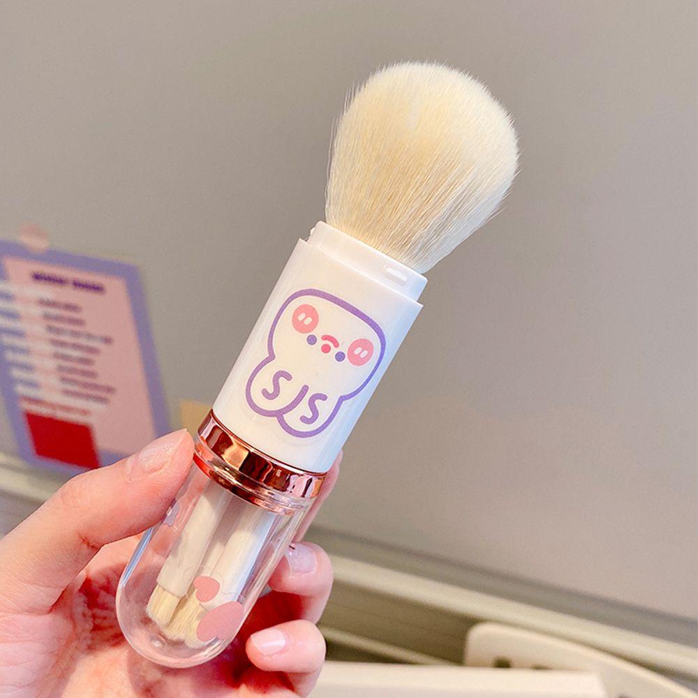 OCEANMAP Cọ Trang Điểm 4 Trong 1 Họa Tiết Hoạt Hình Dễ Thương Cho Nữ