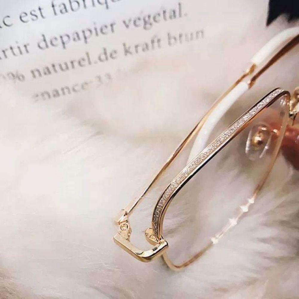 IVORY Mắt Kính Gọng Hình Học Phẳng Siêu Nhẹ Chống Ánh Sáng Xanh Phong Cách Hàn Quốc Cổ Điển Thời Trang Cho Nam Và Nữ