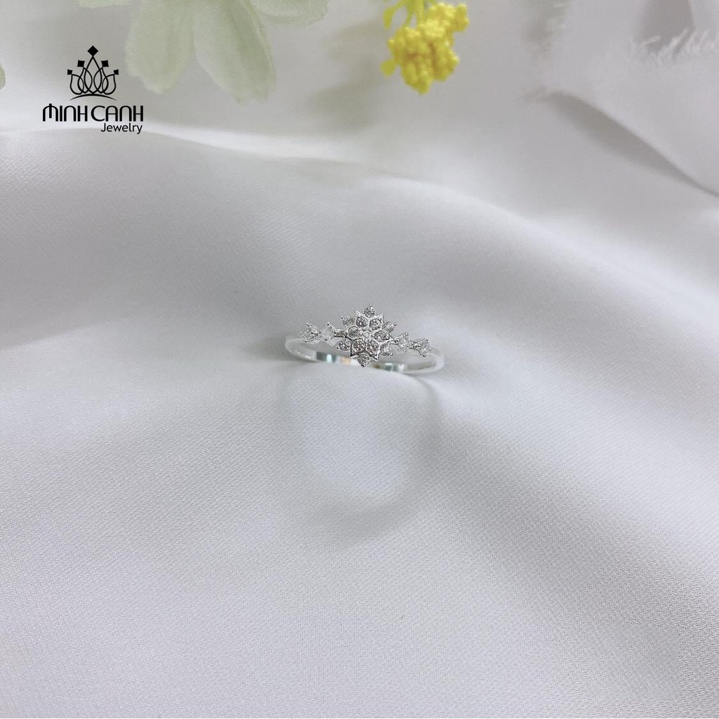 Nhẫn Bạc Hình Hoa Tuyết Đính Đá - Minh Canh Jewelry