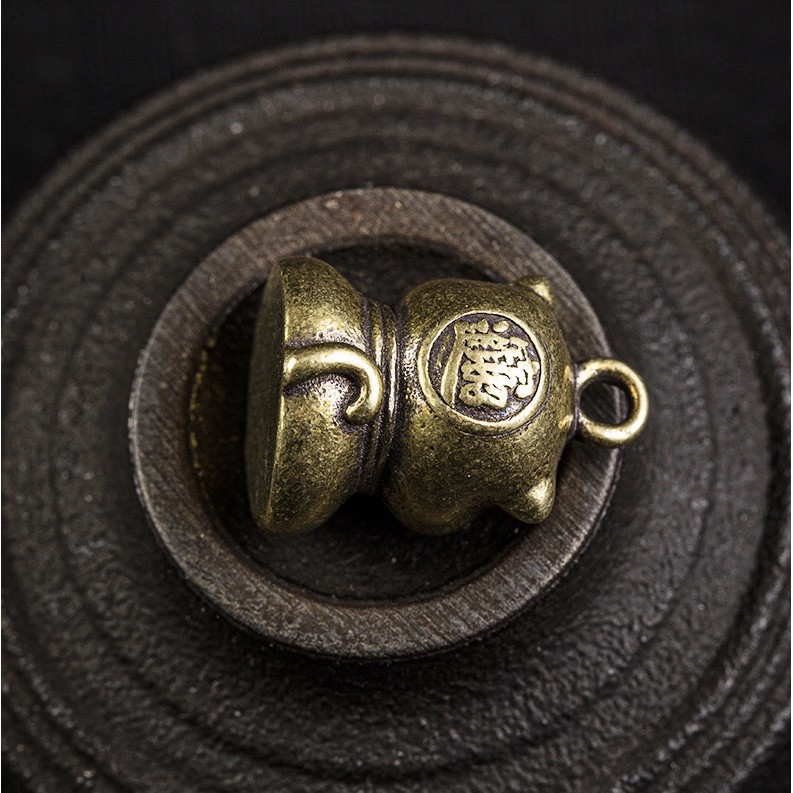 Tượng Trưng Bày Phong Thủy Bằng Đồng Hình Mèo May Mắn