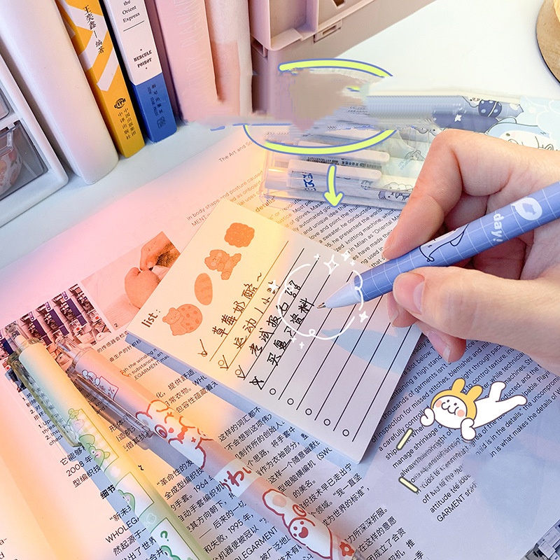 Set 6 Bút Mực Đen Ngòi 0.5Mm Hình Khủng Long Đáng Yêu