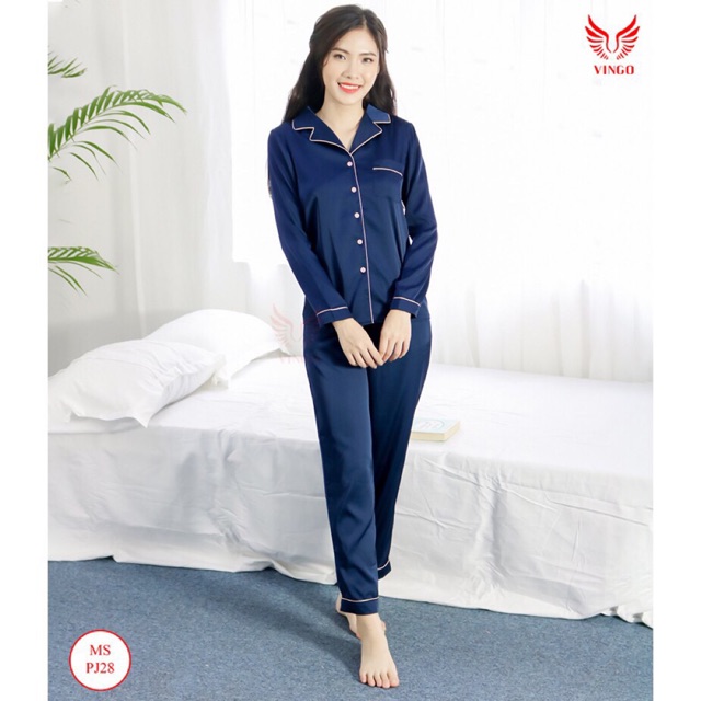 Bộ pijama phi bóng (áo dài quần dài) | BigBuy360 - bigbuy360.vn