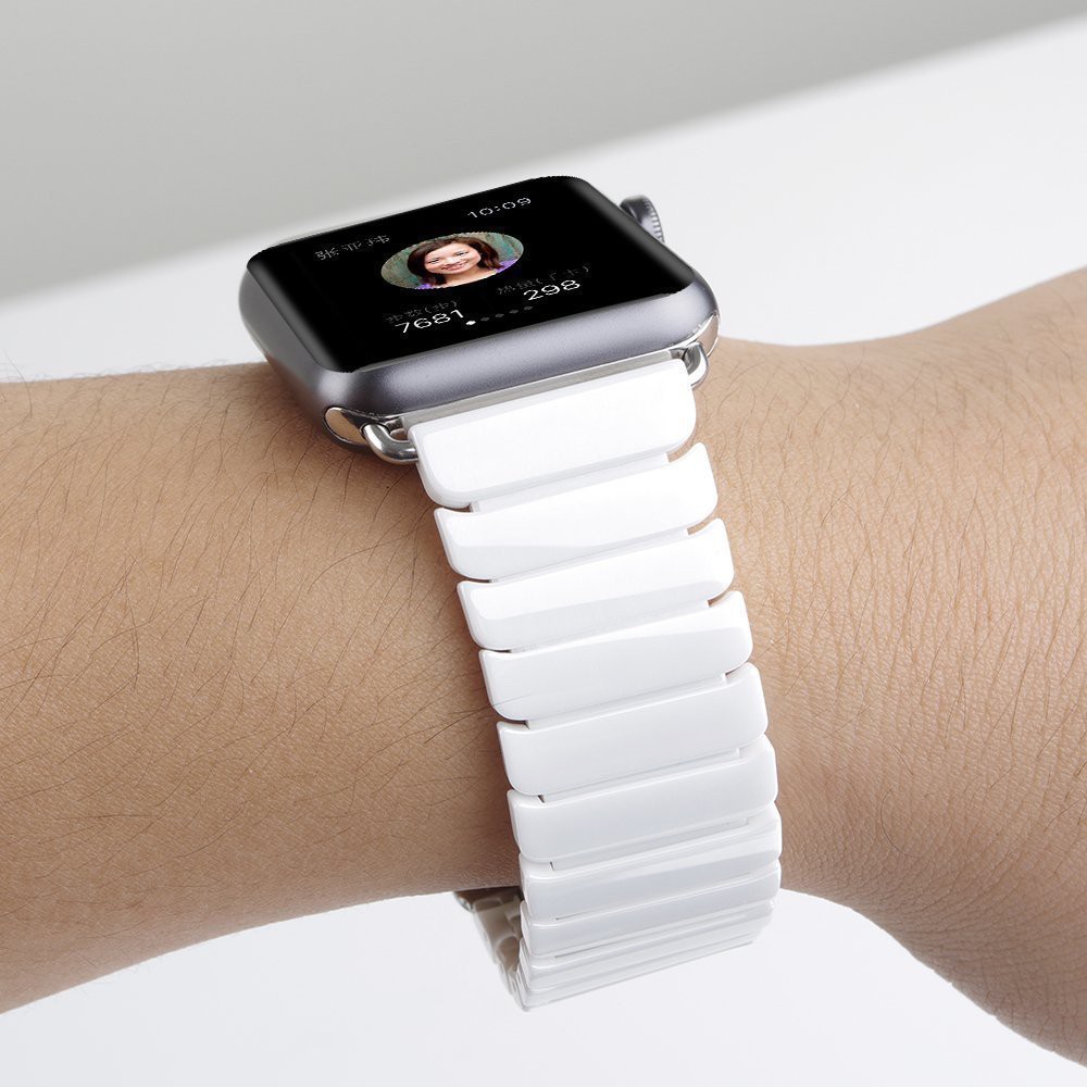 Dây đeo thay thế chất liệu gốm sứ dạng bi tròn cho Apple Watch 1/2/3/4 5 6 SE 7 8 iwatch ultra 49mm