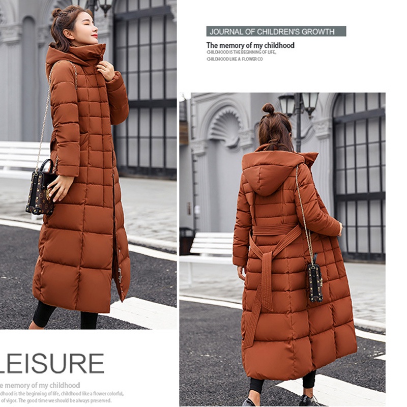 Áo khoác phao IELGY dáng dài form rộng size lớn thời trang mùa đông hàn quốc mới