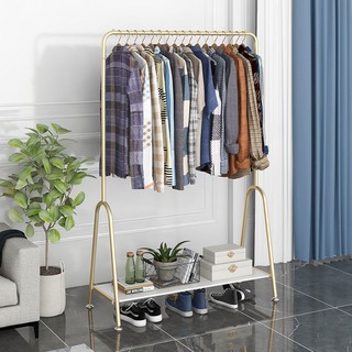 Giá treo áo Châu Âu đồ gia dụng từ sàn đến trần nhà loại thanh đơn giản phòng ngủ hiện đại quần sắt mỹ thuật