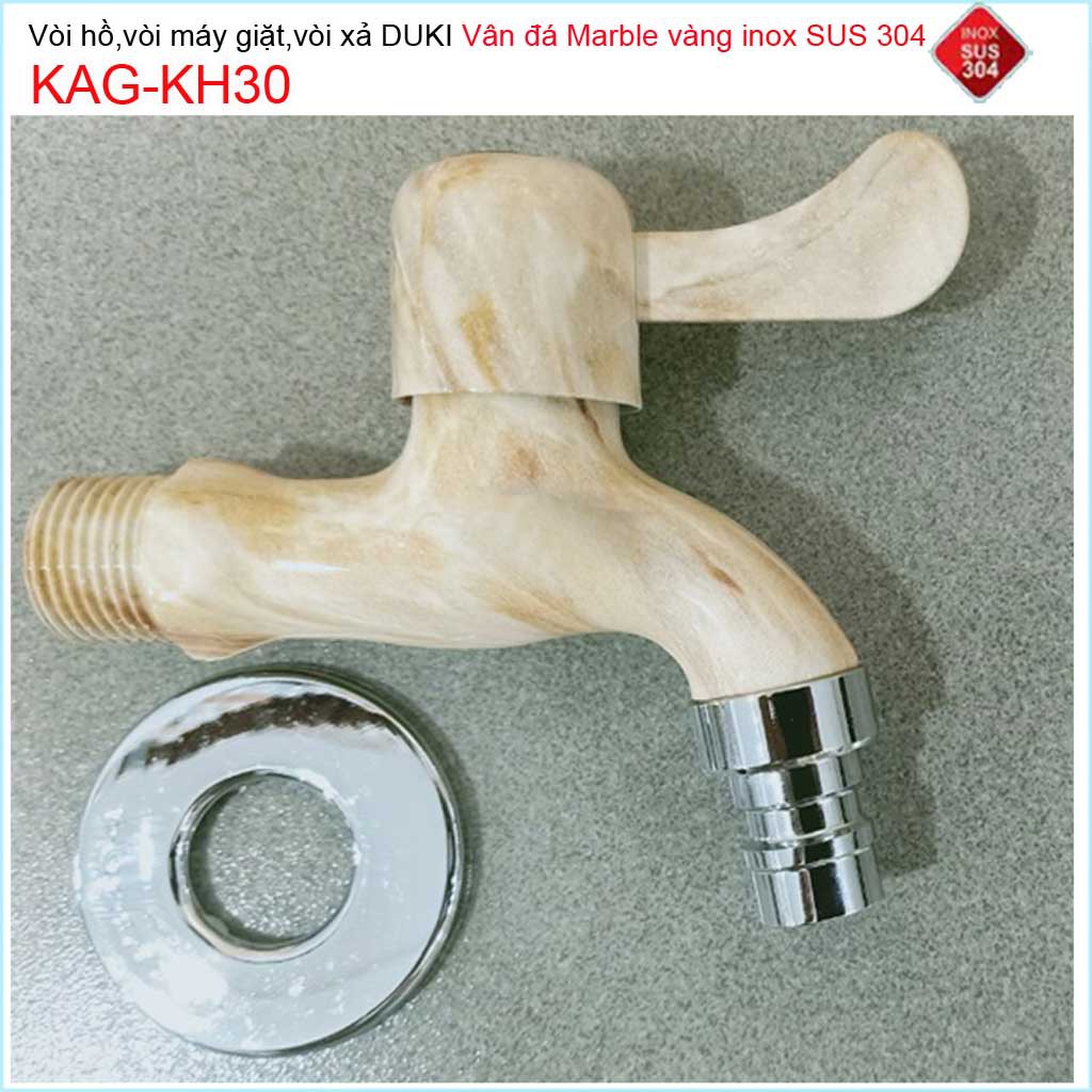 Vòi lạnh gắn tường vân đá marble Duki KAG-KH30, Vòi xả nước cao cấp đá marble