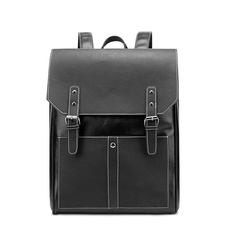 Balô Da Nam Nữ _ Balô Dáng Hộp Chất Da Mềm Đựng Vừa Sách Vở Laptop Cao Cấp -A&ESHOP 898989