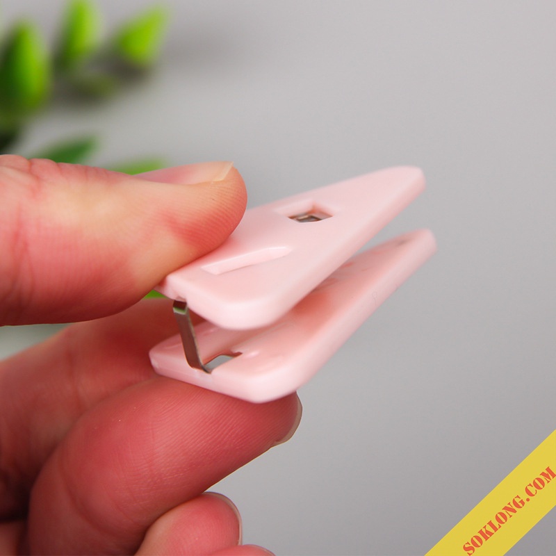 Kẹp giấy hình tam giác màu Pastel K47 kẹp tài liệu, đánh dấu cố định trang sách bằng nhựa