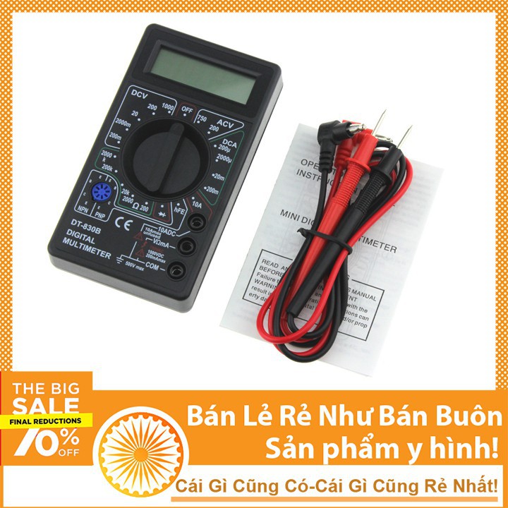 [Khuyến Mãi] Đồng Hồ DT830B DIGITAL MULTIMETER