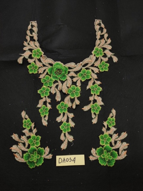 Bộ cổ và tay thêu mã DA034