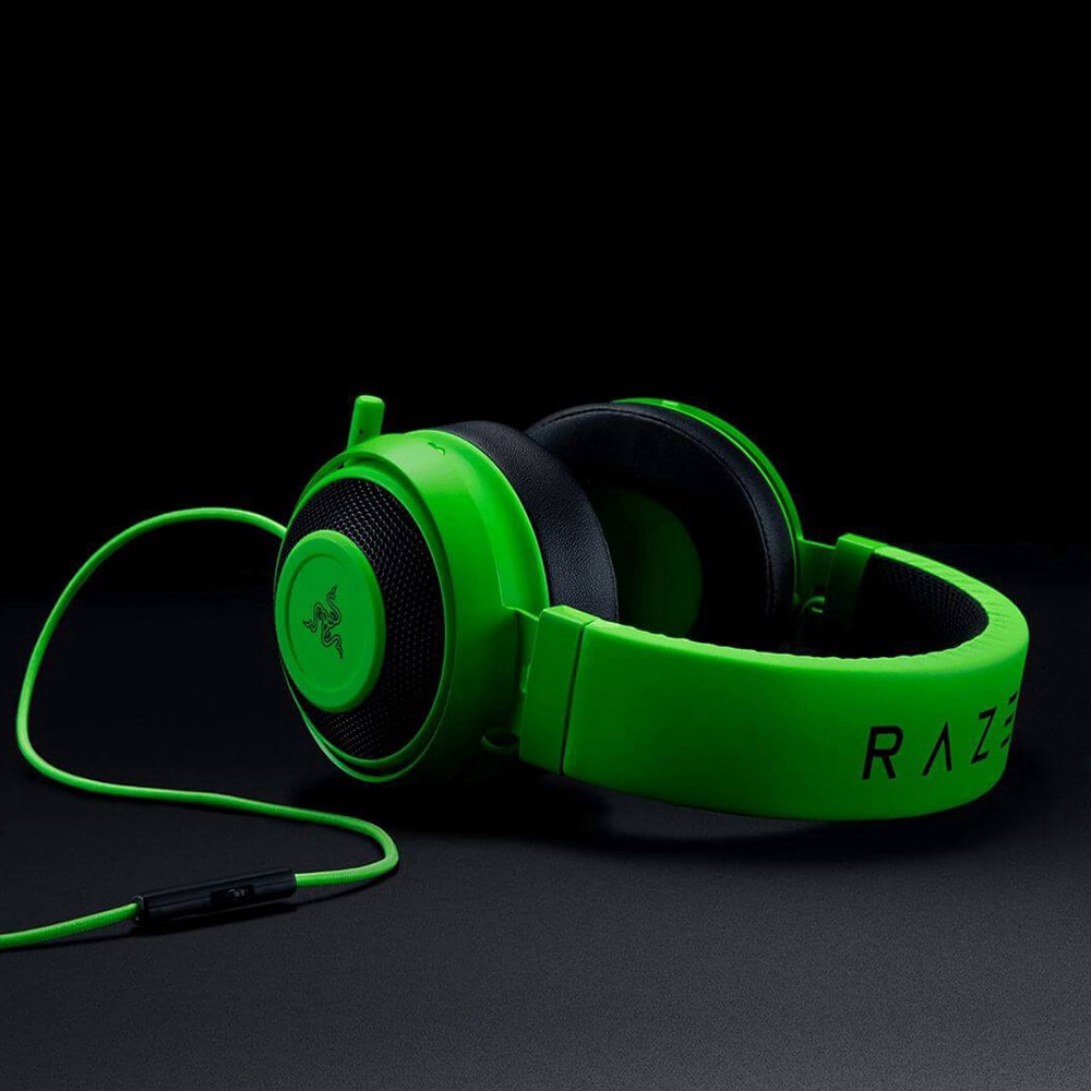 HOT Razer Kraken Pro V2 Tai nghe chơi game qua tai có dây Tai nghe eSports 7.1 Âm thanh vòm với điều khiển âm lượng micrô Tai nghe Razer. Bảo hành 1 năm