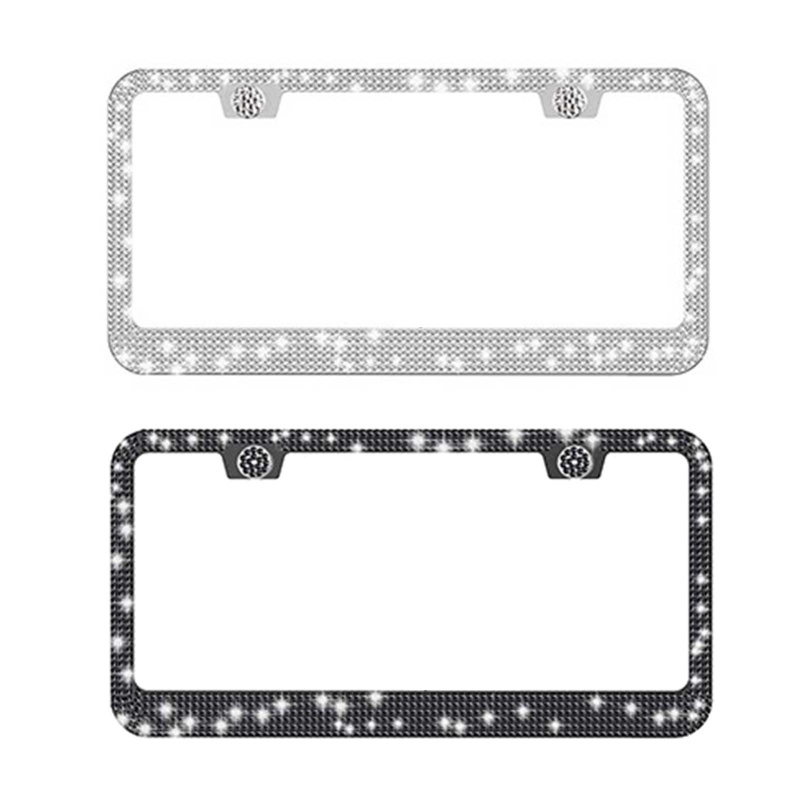 Khung Gắn Biển Số Xe Hơi Đính Đá Trang Trí Sang Trọng