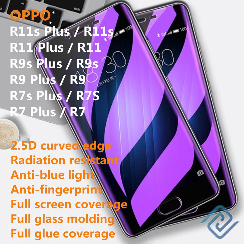 Kính cường lực che phủ toàn màn hình bảo vệ toàn diện cho Oppo R11 R11s R9 R9s R7 R7s Plus