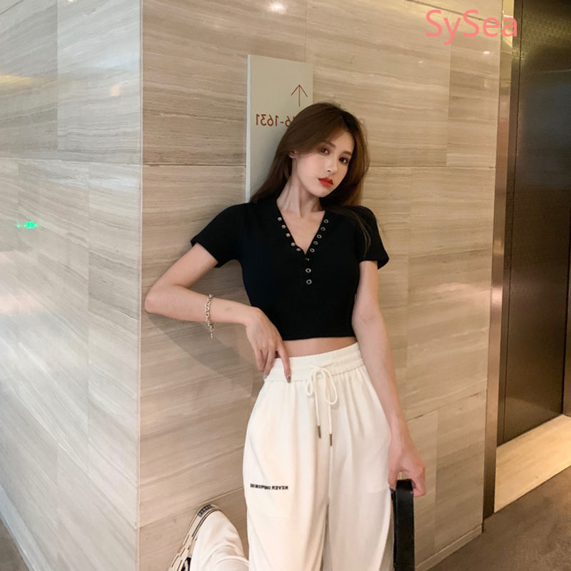 Quần Dài Thể Thao Ống Đứng Rộng Phong Cách Hàn Nhật Thời Trang Mùa Hè Cho Nữ