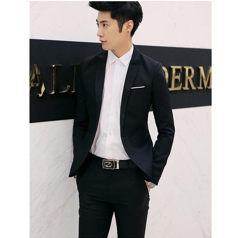 Bộ quần áo giả vest bao gồm áo ngoài, ghi lê và quần âu chất mỏng nhẹ dáng ôm trẻ trung | BigBuy360 - bigbuy360.vn