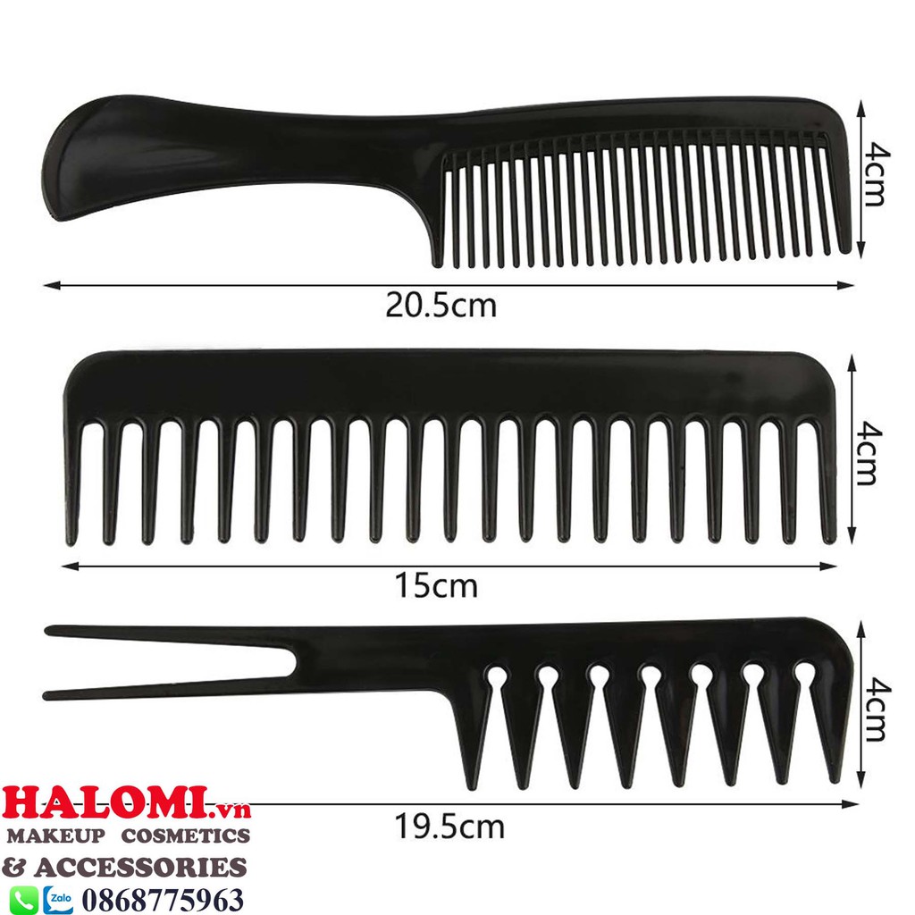 Bộ lược 10 món làm tóc chuyên dụng chính hãng HALOMI