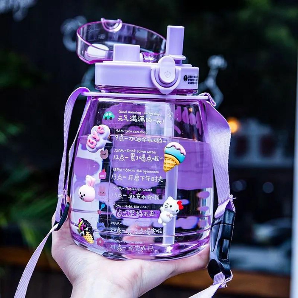 Miếng Dán Trang Trí Bình Nước Họa Tiết Hoạt Hình 3d Bằng Nhựa Resin Chống Thấm Nước
