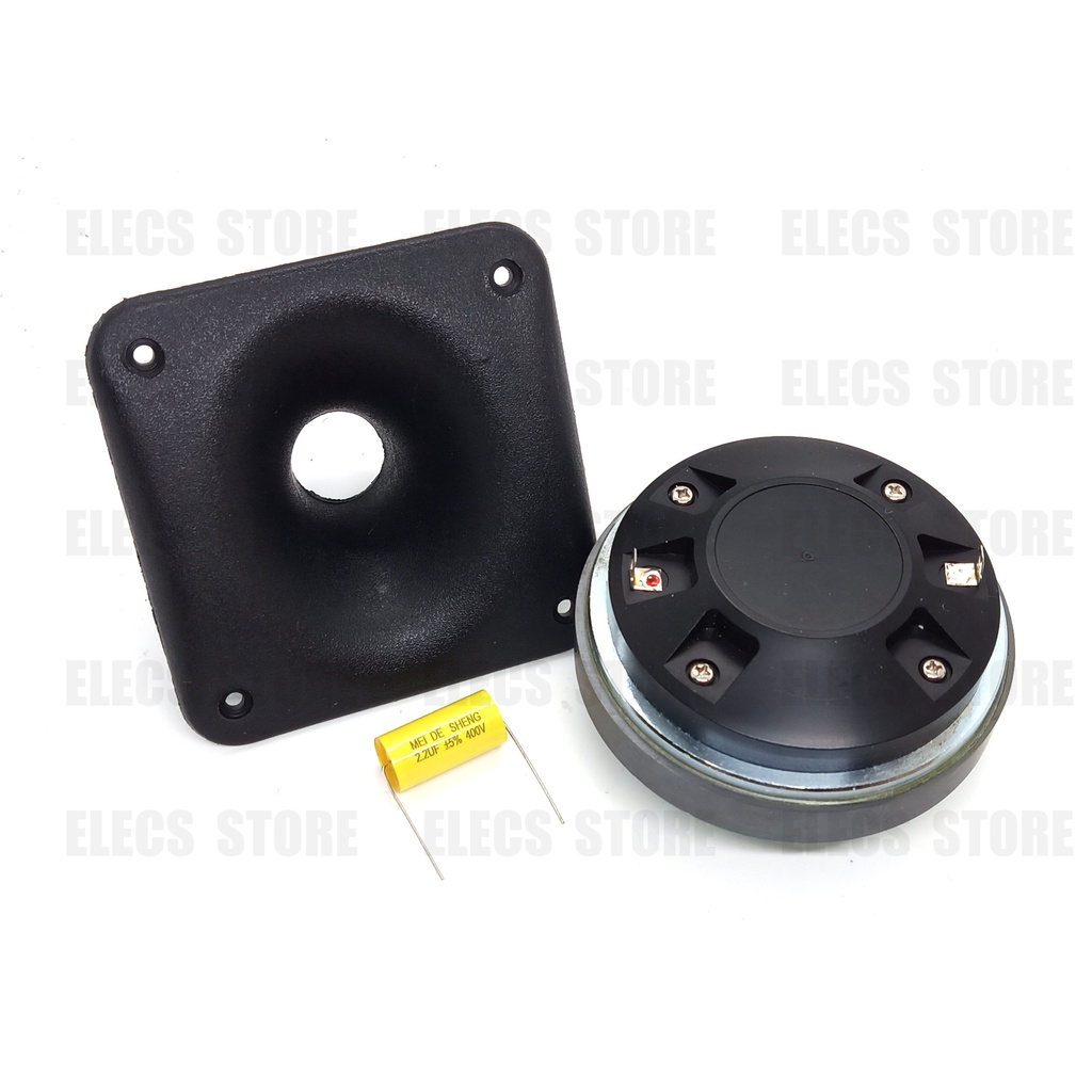 Bộ Loa Treble Rời 350 Coil Titan + Họng Phễu Vuông 12 x 12 + Tụ Loa 400V-2.2uF