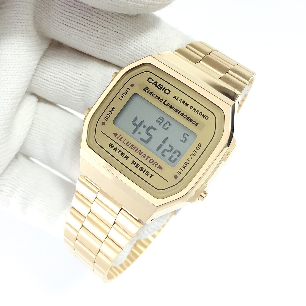 [Mã FARSBR243 giảm 15% đơn 249K] Đồng hồ unisex Casio chính hãng Anh Khuê A168WG-9WDF (36mm)