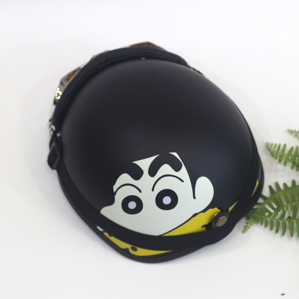 Combo mũ bảo hiểm nửa đầu hình Shin có kèm kính