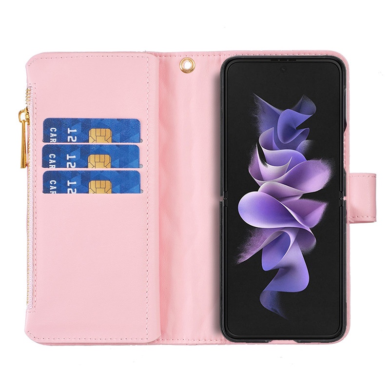 Bao da samsung galaxy z fold 4 gấp 3 5g gấp 5 bao da thẻ dây kéo ví đựng điện thoại vỏ bảo vệ dây đeo cổ tay dây buộc gấp4 vỏ gấp3 vị trí thẻ 9
