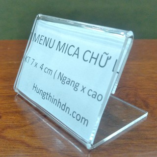 Bộ 10 menu mica L khổ nhỏ 7 x 4 cm - Để bảng giá, thông tin sản phẩm