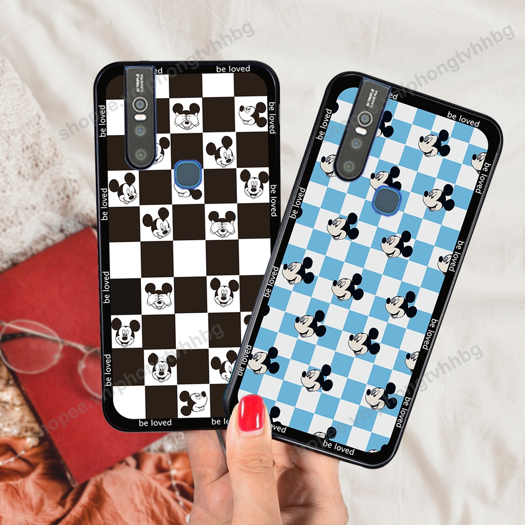 Ốp lưng Vivo V15 / V15 Pro in mẫu TRÁI TIM caro, chuột mikey thể thao cực đẹp cute cực bền bỉ