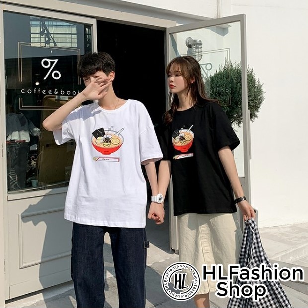 Áo thun tay lỡ form rộng Tô mì Ramen siêu kute, áo phông HLFashion | BigBuy360 - bigbuy360.vn