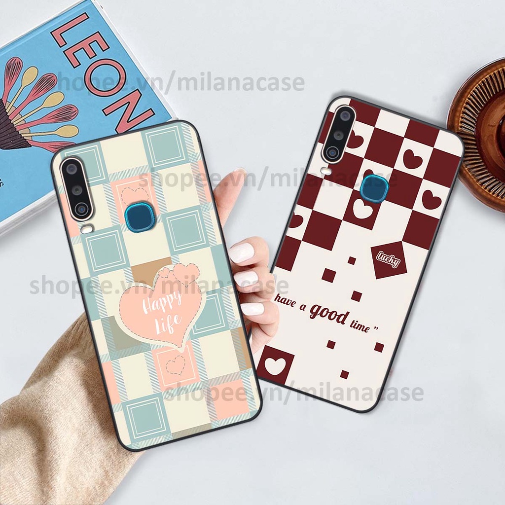 Ốp Vivo U10 / Y12 / Y15 / Y17 caro họa tiết nhiều màu sắc siêu đẹp thời trang cá tính