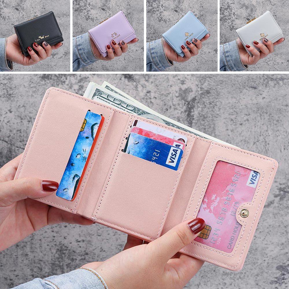 MELODG Ví Da Ngắn Thời Trang Xinh Xắn Dành Cho Nữ