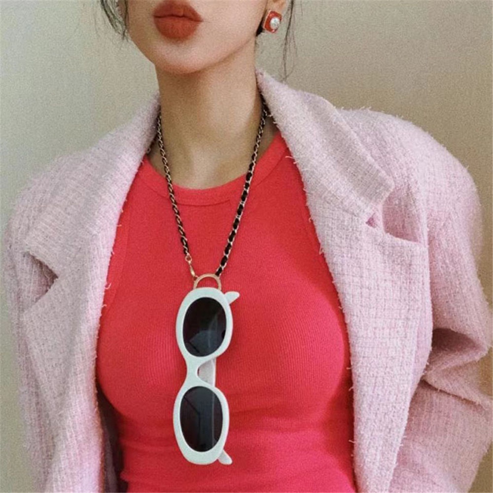 Dây Đeo Mắt Kính Hình Cỏ Bốn Lá Đính Đá Pha Lê Thời Trang