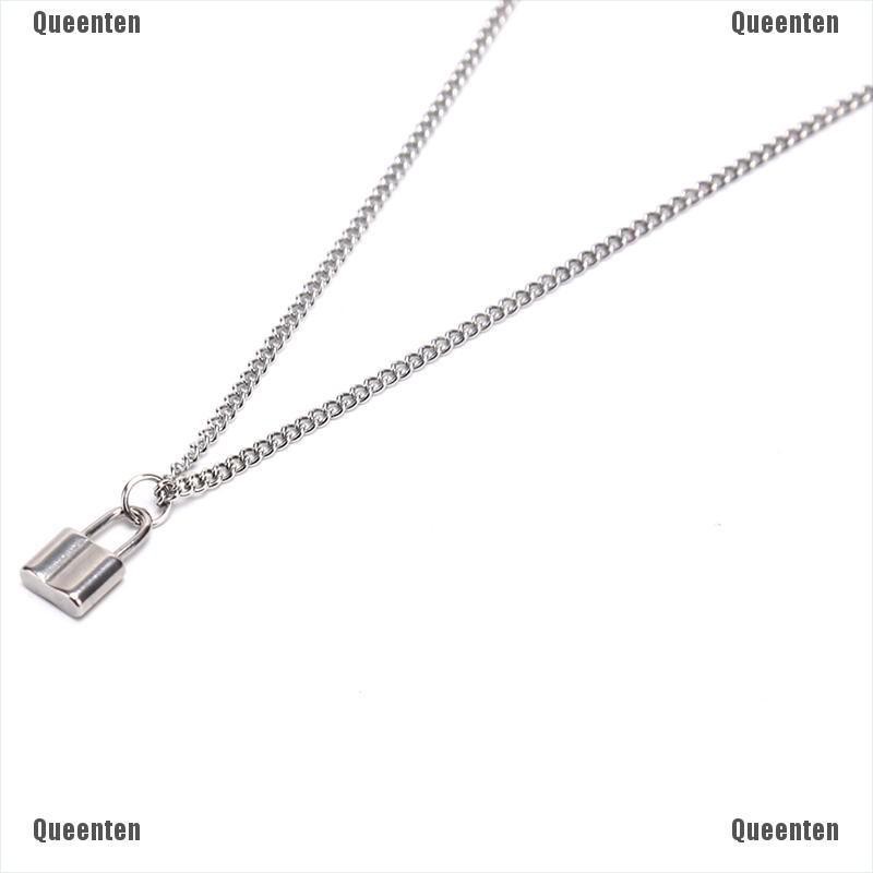 ★Vòng cổ Mặt Ổ Khóa Bằng Thép Không Gỉ