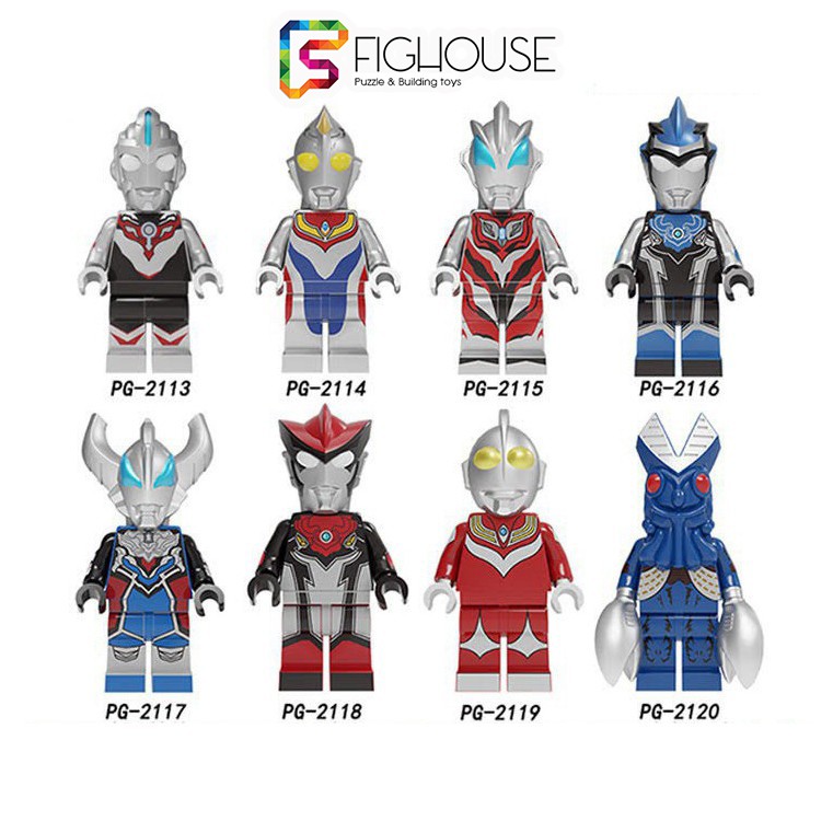 Xếp Hình Minifigures Siêu Nhân Điện Quang Ultraman - Đồ Chơi Lắp Ráp non-lego PG8248 [C12]