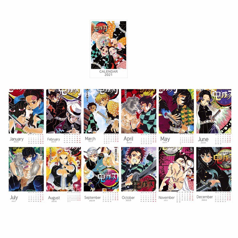 Lịch để bàn 2023 hình manga anime Demon Slayer Kimetsu no Yaiba/ Spy x Family - VP059