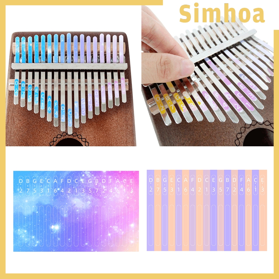 Bộ sticker dán nốt nhạc cho đàn Kalimba 17 phím