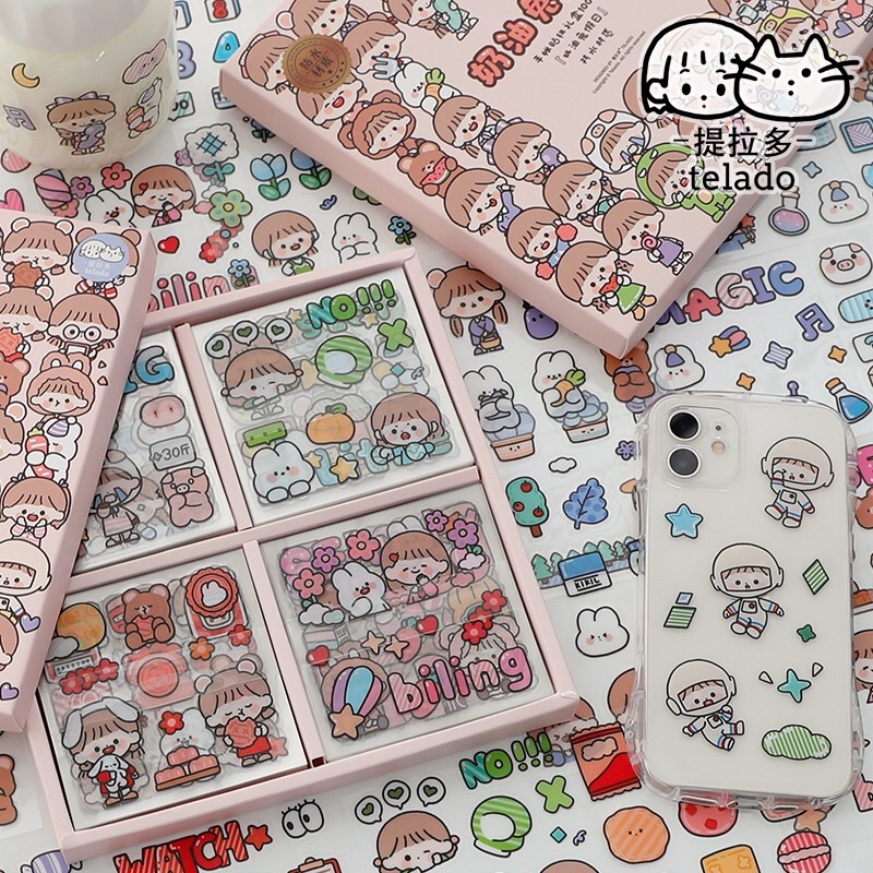 🌸SET 100 TẤM STICKER HÌNH DÁN TRANG TRÍ SỔ BÌA SÁCH HỘP QUÀ TẶNG SIÊU DỄ THƯƠNG🌸