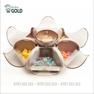 Khay mứt tết, khay đựng mứt tết 6 cánh tự bung cao cấp